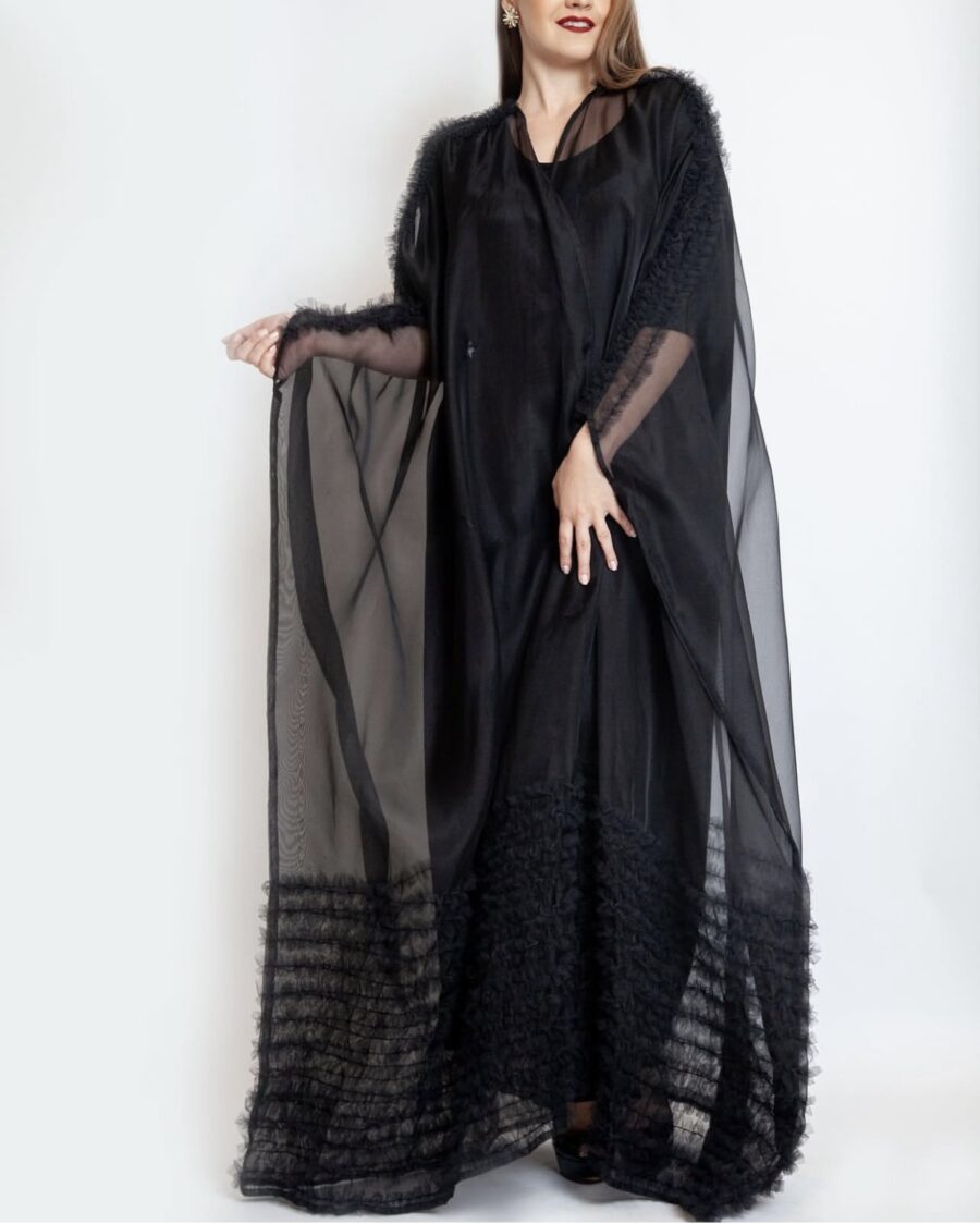 Midnight Opulence Wedding Abaya - Image 2