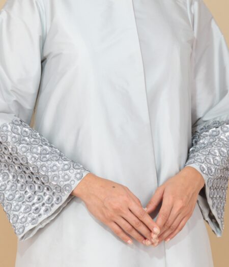 Silver Moon Embroidered Abaya